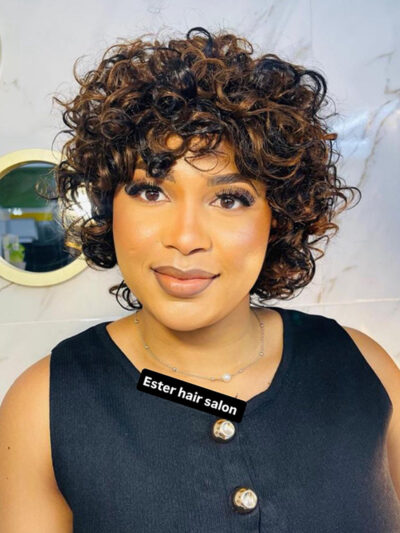 Ombre 1b/30 Capless Wig Curly Texture Wigs