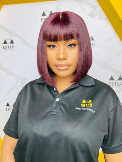 5x5 Bob Wig High Density 99J Lace Wigs