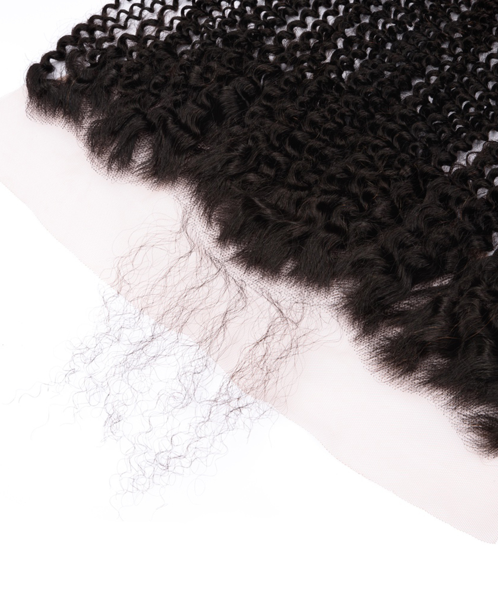 13X4 Kinky Curly Frontal 100% Raw Hair - Image 3