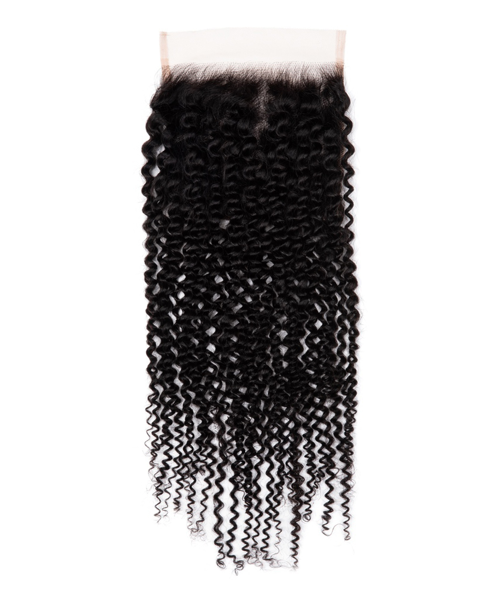 5X5 Kinky Curly Lace Closure Light Brown Lace - Image 2