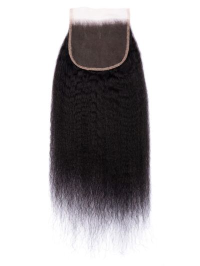 5X5 Kinky Straight/Yaky Texture Fine Lace Closure