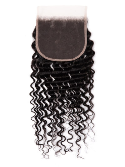 5X5 Lace Closure Deep Wave Style Light Brown Lace